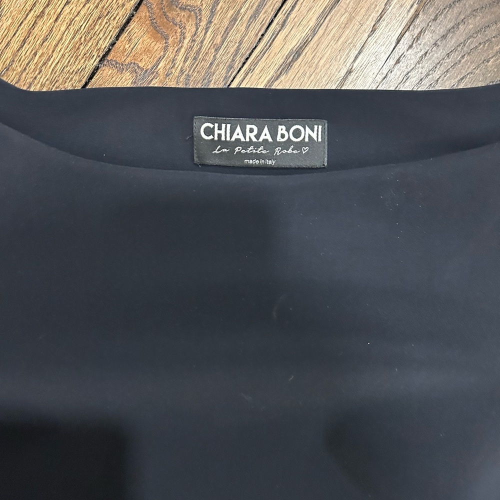 Chiara Boni Women's Black Tunic with Embellished Sleeves - Picture 2 of 3